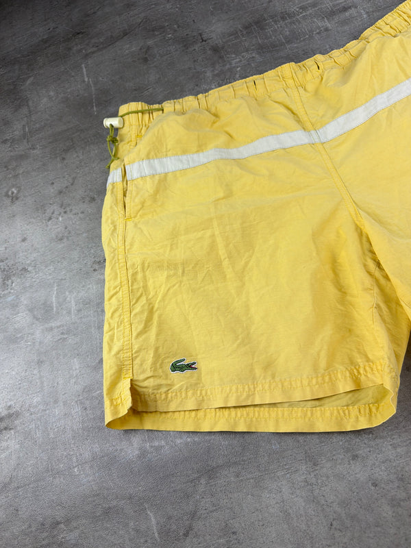 Lacoste Y2K "L.C.L Since 1933" Swim Shorts - Pastel Yellow / Cream