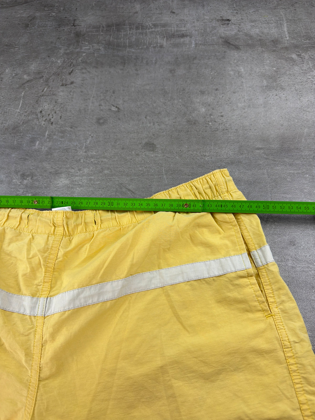 Lacoste Y2K "L.C.L Since 1933" Swim Shorts - Pastel Yellow / Cream - Past Pieces