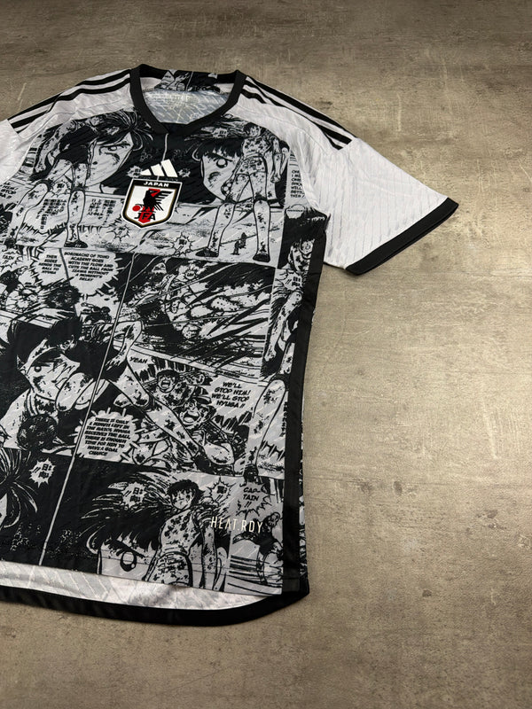 Adidas Japan 2023/24 "Captain Tsubasa" Manga Authentic Jersey - Black / White
