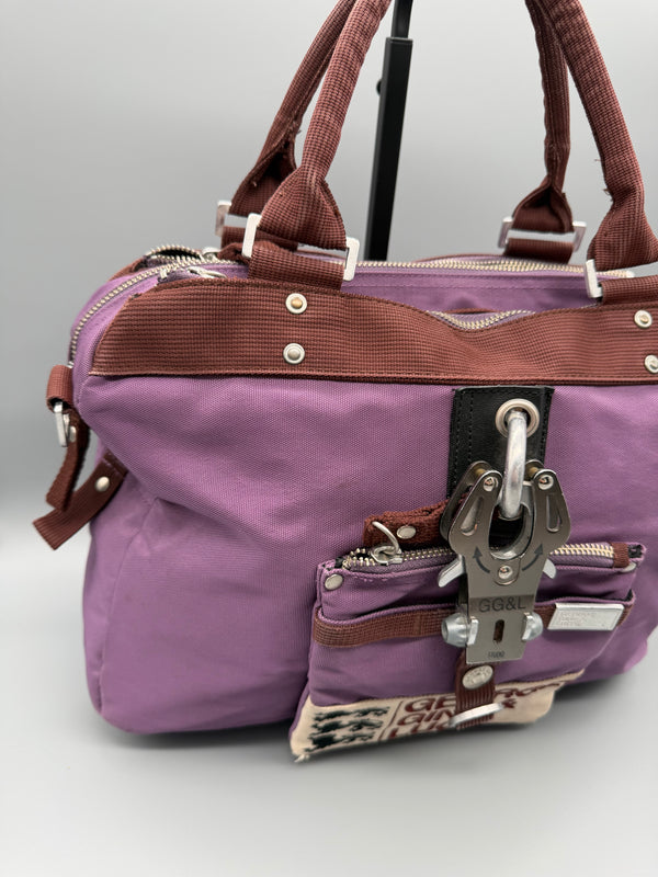 George Gina & Lucy Archive "Miss Perfect" Bag - Purple & Brown Cyber Y2K