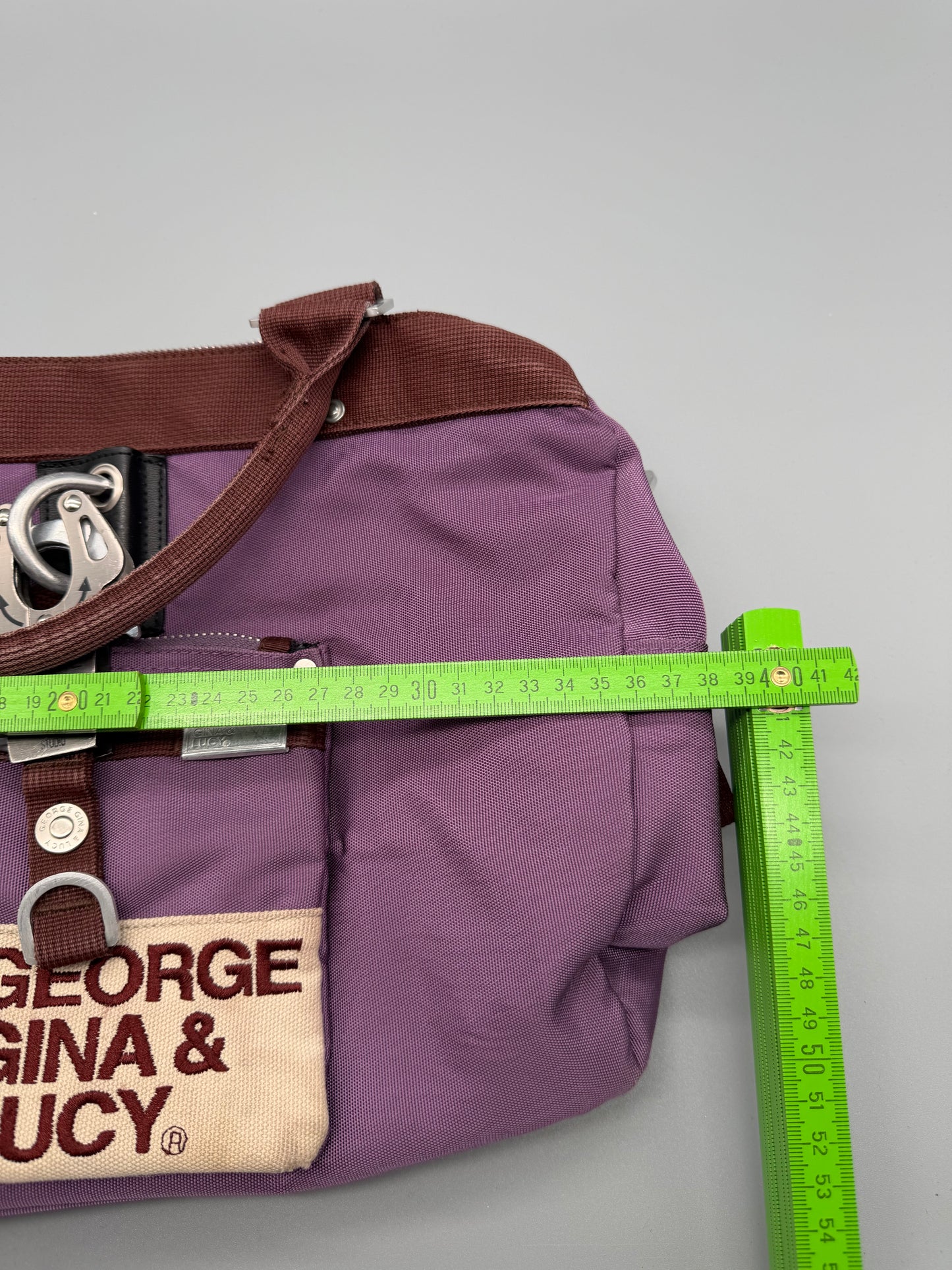 George Gina & Lucy Archive "Miss Perfect" Bag - Purple & Brown Cyber Y2K