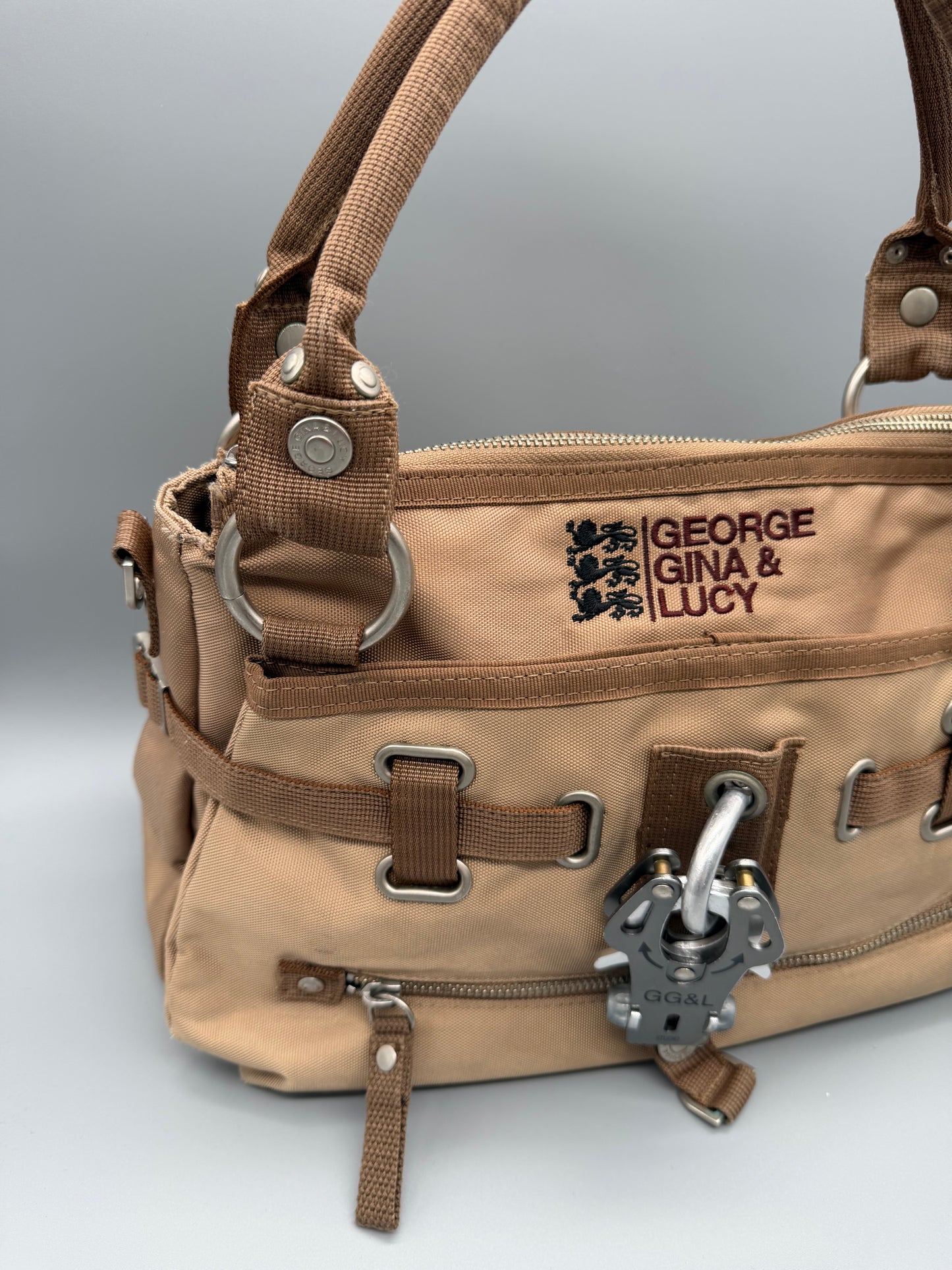 George Gina & Lucy Archive "Jelly Bean" Bag - Sand Beige Y2K Utility