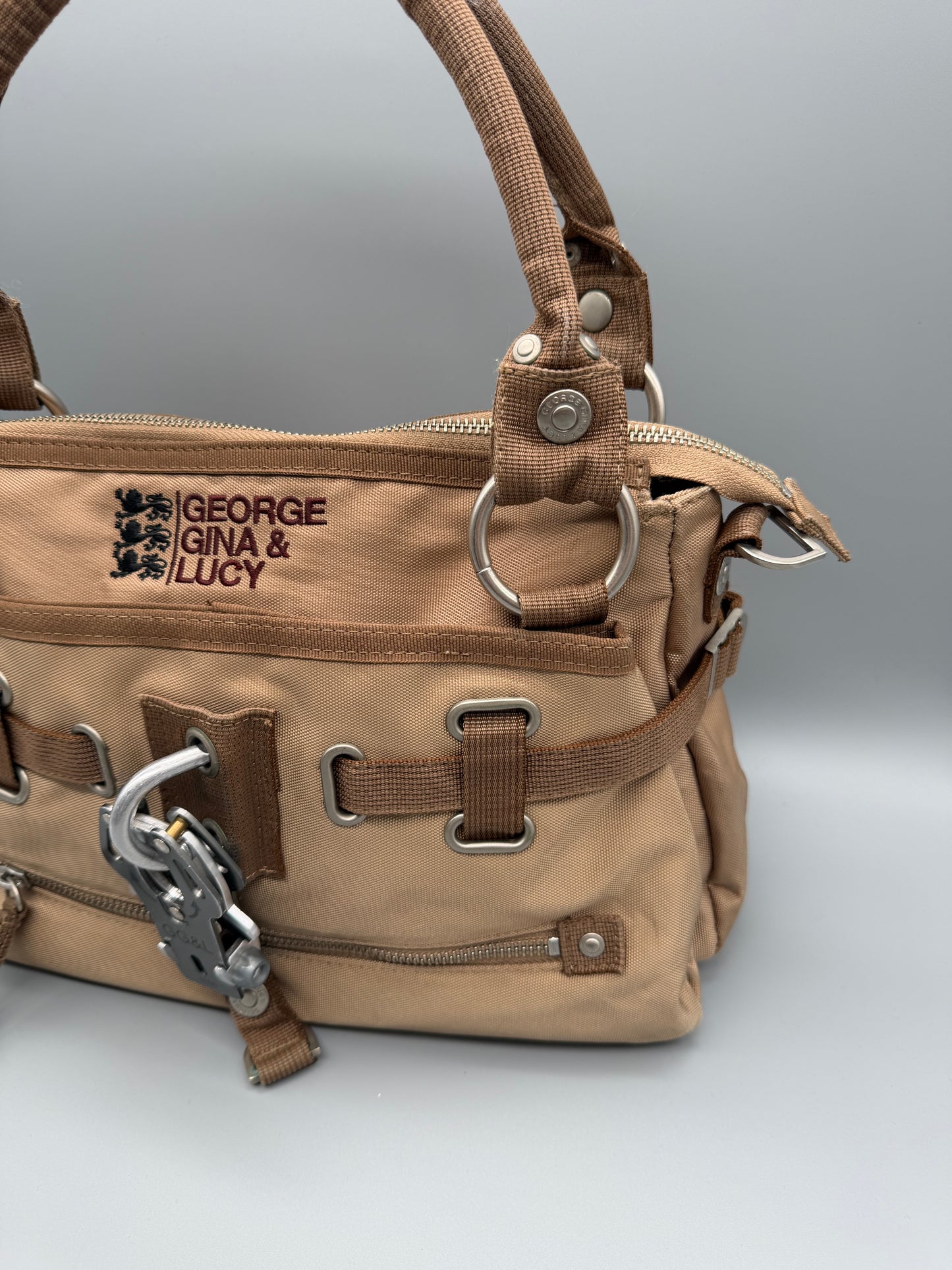 George Gina & Lucy Archive "Jelly Bean" Bag - Sand Beige Y2K Utility