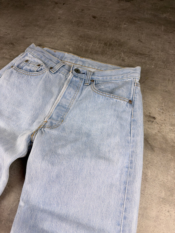 Levi's 501 Vintage 90s Straight Leg Denim - Light Blue Washed