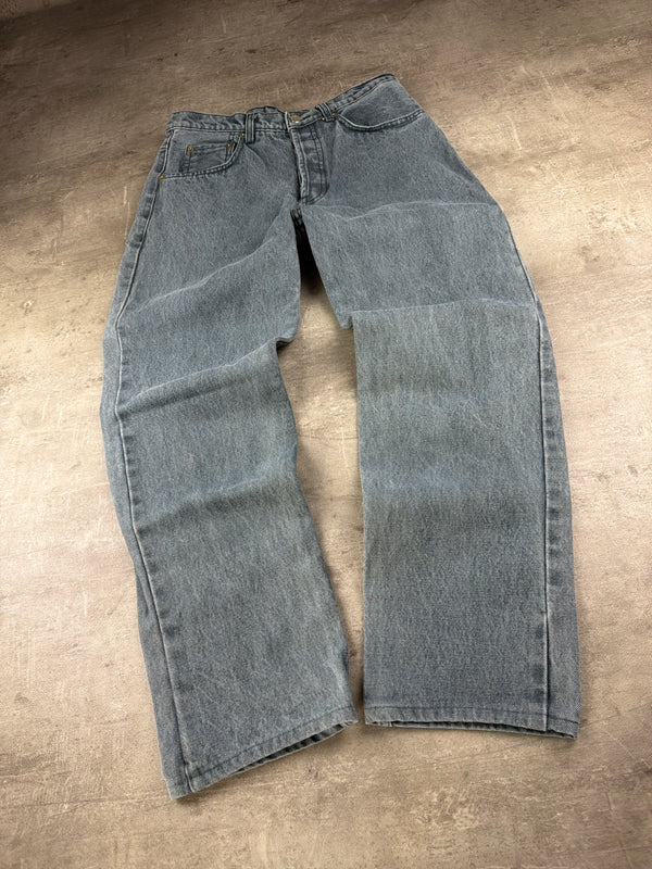 Levi's "501" Vintage Straight Leg Denim Jeans - Faded Grey Blue