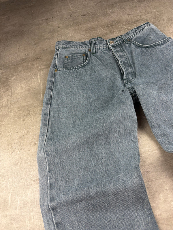 Levi's "501" Vintage Straight Leg Denim Jeans - Faded Grey Blue