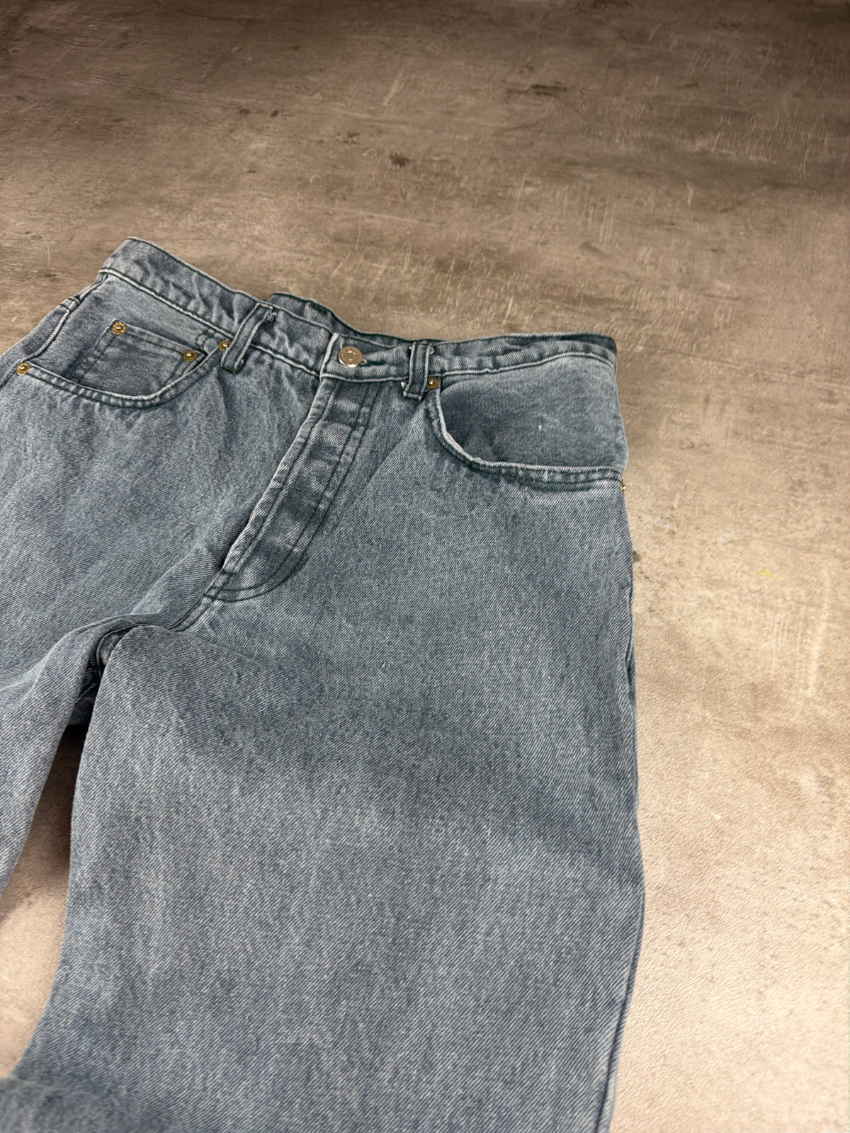 Levi's "501" Vintage Straight Leg Denim Jeans - Faded Grey Blue - Past Pieces