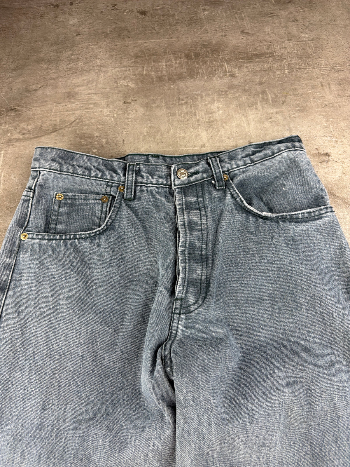 Levi's "501" Vintage Straight Leg Denim Jeans - Faded Grey Blue - Past Pieces