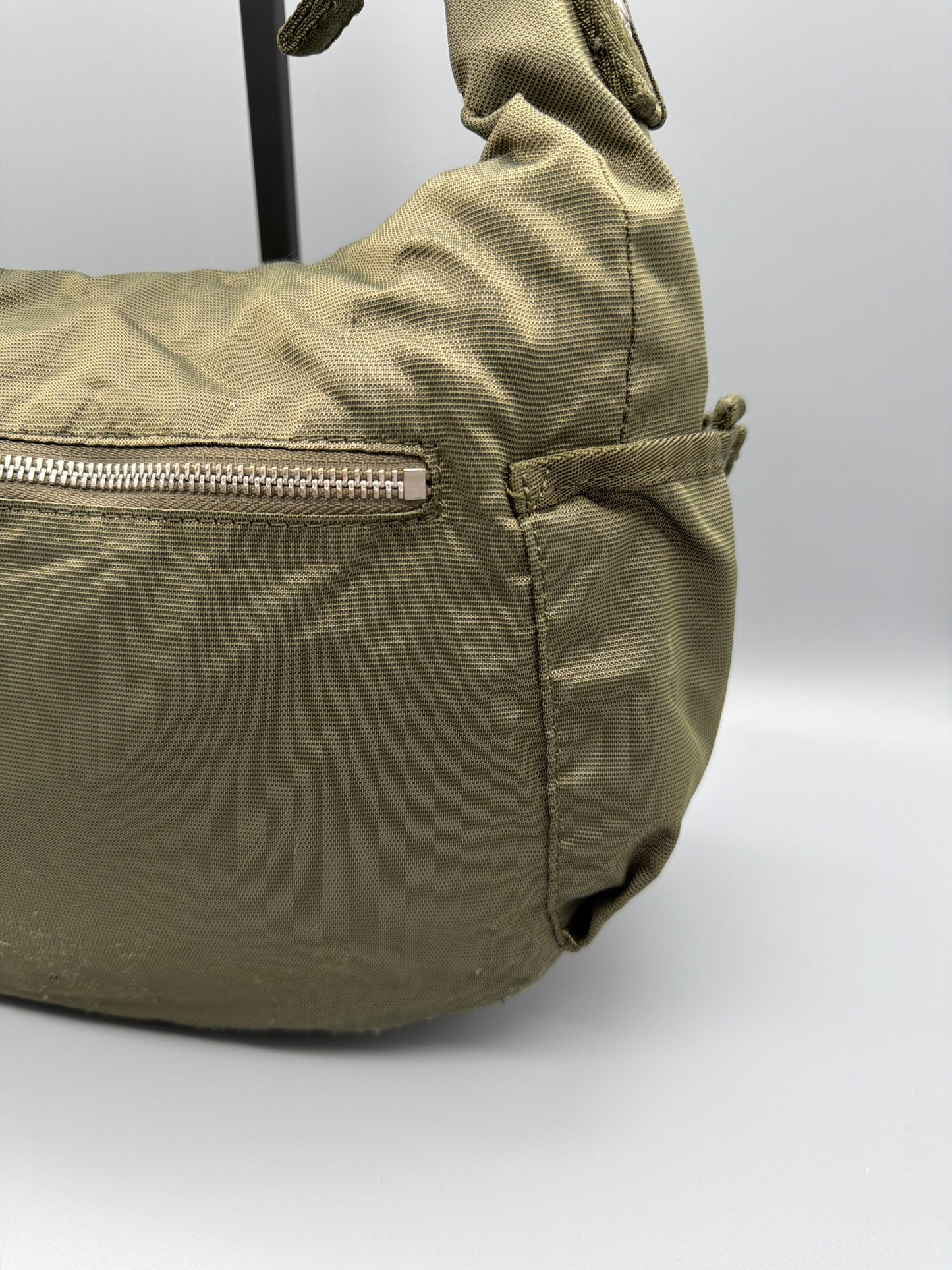 George Gina & Lucy Archive "Swingeling" Multi-Pocket Shoulder Bag - Olive Gorpcore Utility Y2K