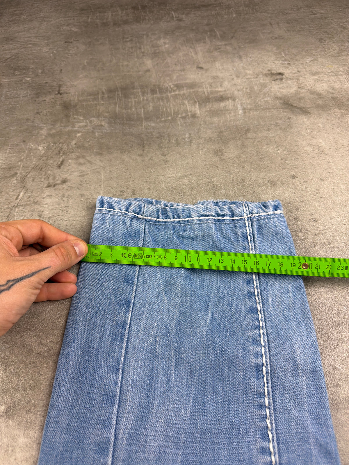 R-Neal Y2K Baggy Cargo Denim Jeans - Light Blue Washed - Past Pieces