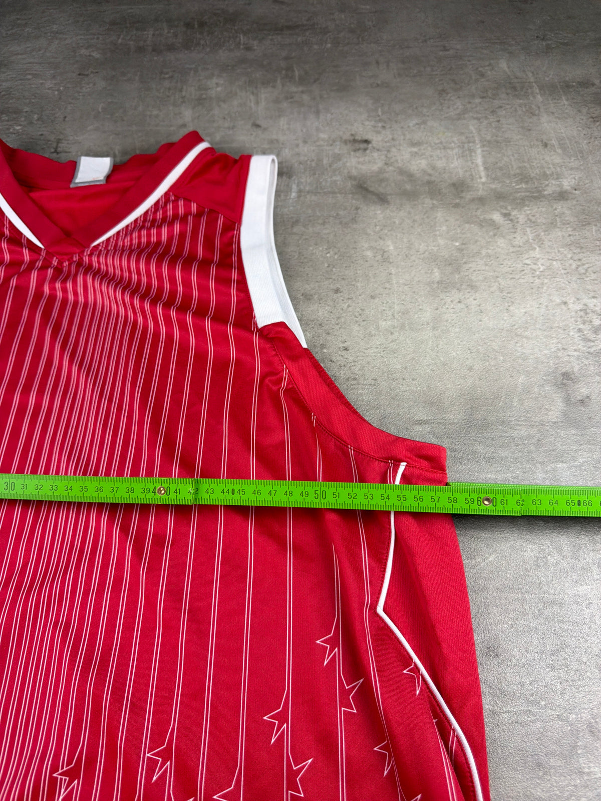 Nike Basketball Pinstripe Graphic Jersey - Red / White Y2K Streetwear – Ansicht 11