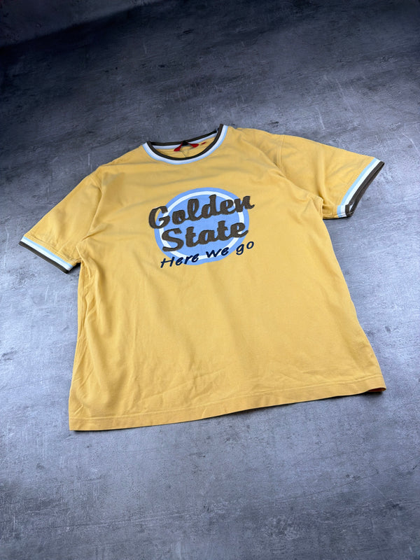 Signum Y2K "Golden State" Ringer Graphic Tee - Yellow / Light Blue