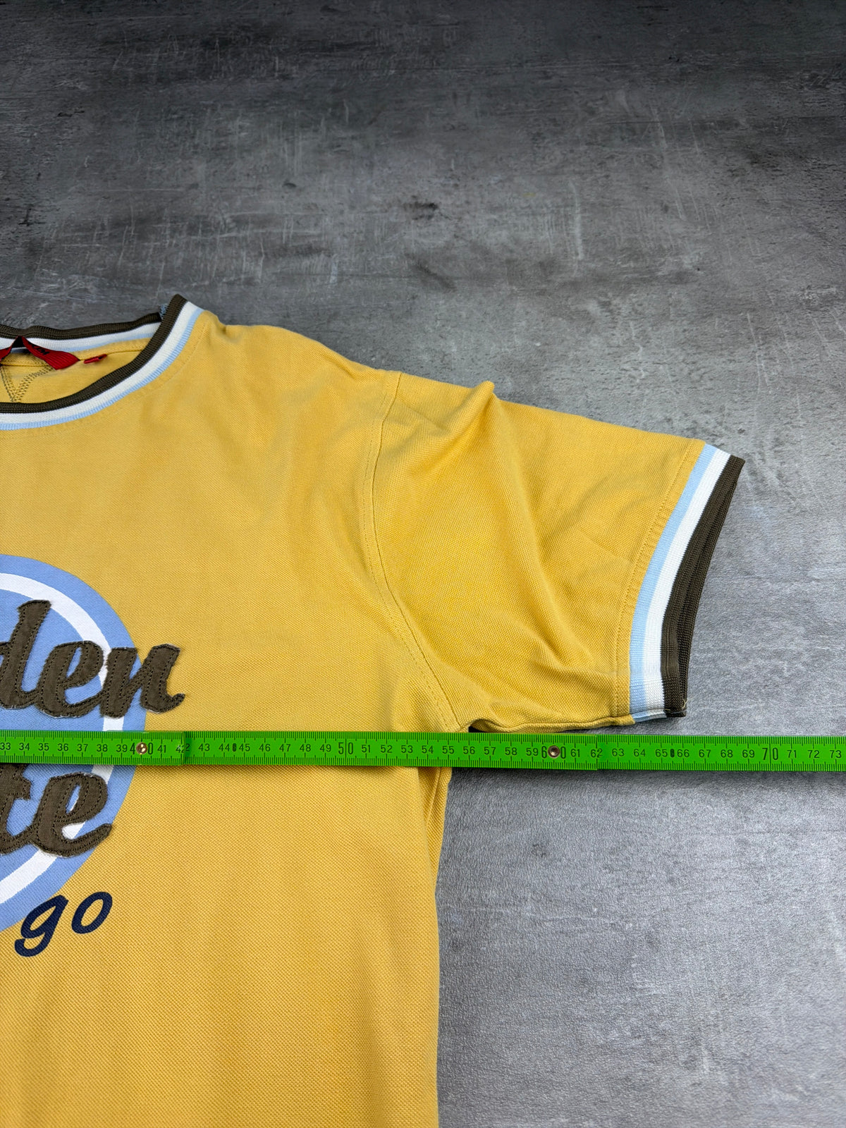 Signum Y2K "Golden State" Ringer Graphic Tee - Yellow / Light Blue - Past Pieces