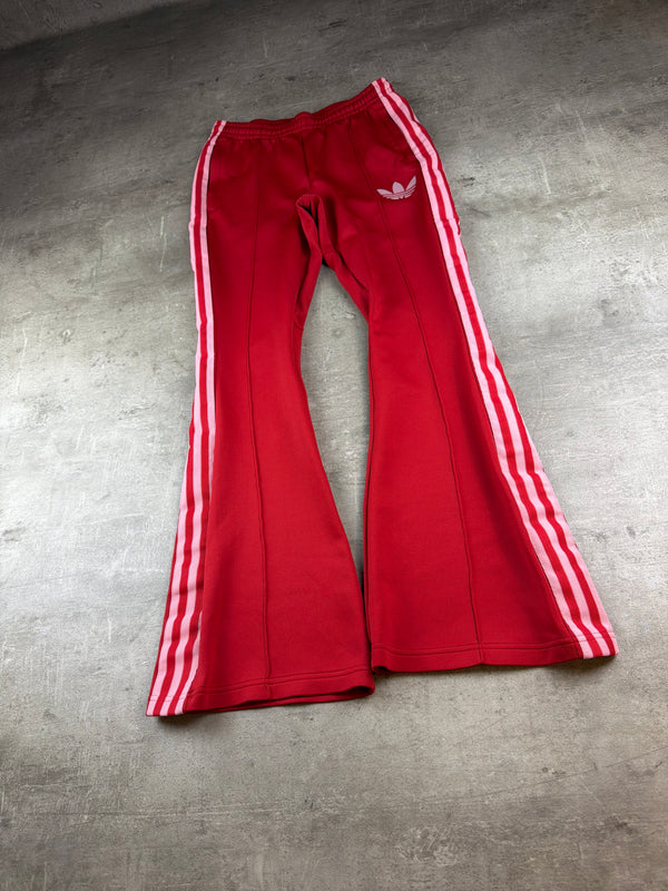Adidas Originals Trefoil Flared Trackpants - Red / Pink Y2K Vibe