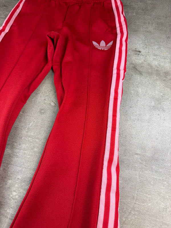 Adidas Originals Trefoil Flared Trackpants - Red / Pink Y2K Vibe