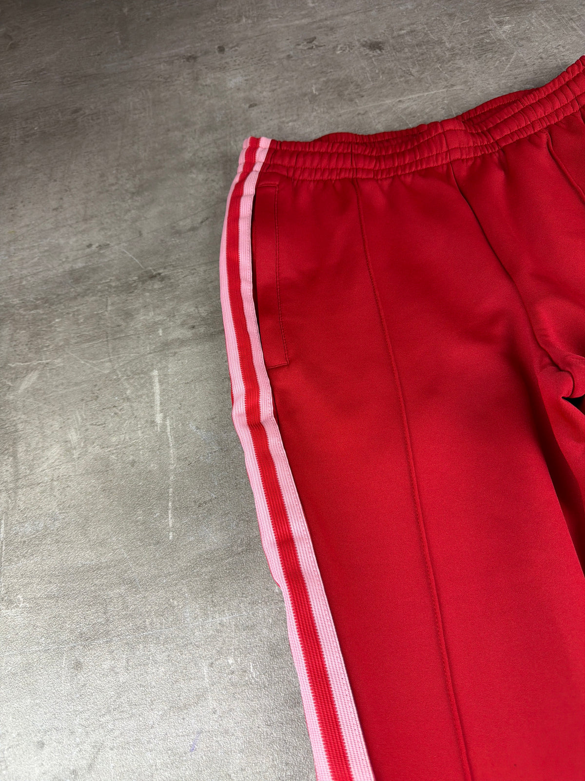 Adidas Originals Trefoil Flared Trackpants - Red / Pink Y2K Vibe - Past Pieces