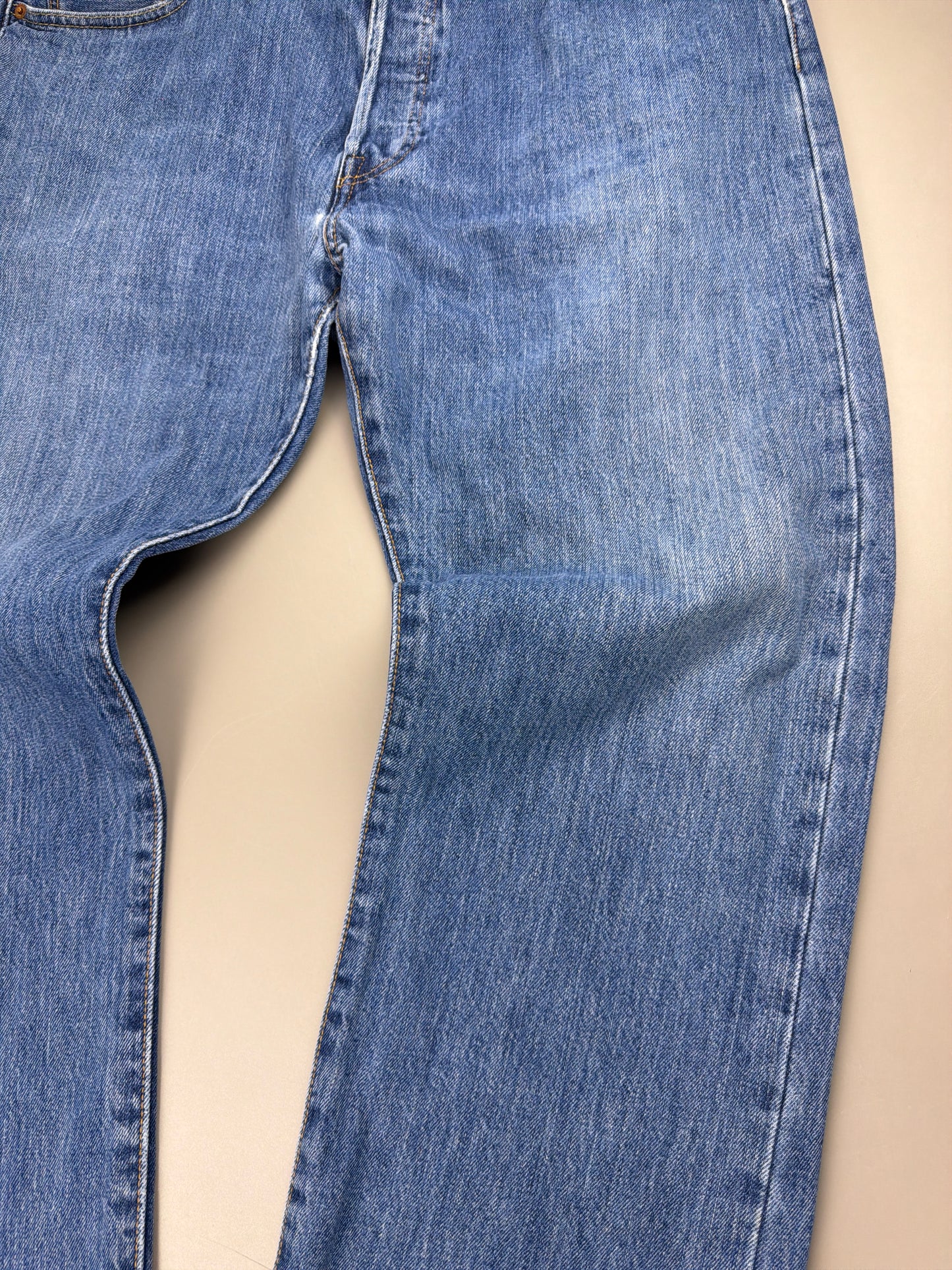 Levi's 501 Faded Denim Pants - Light Blue Y2K Baggy Wash
