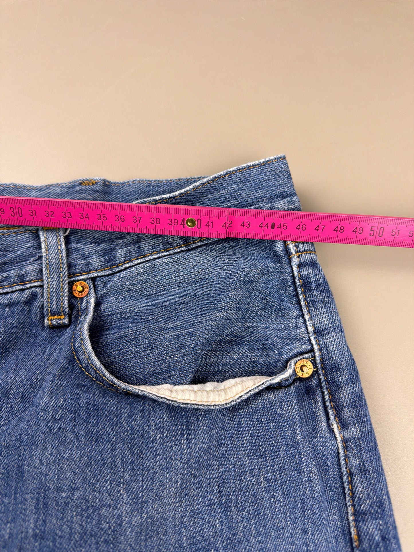 Levi's 501 Faded Denim Pants - Light Blue Y2K Baggy Wash
