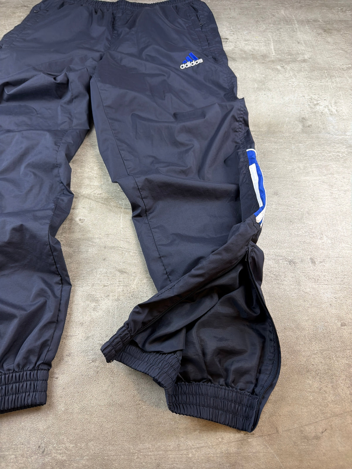 Adidas Y2K Nylon Trackpants - Navy Blue / Royal Blue - Past Pieces