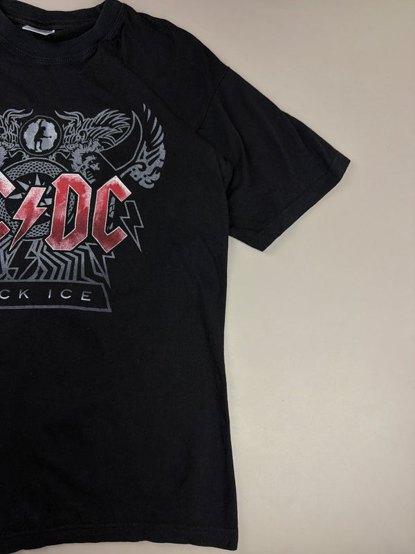Vintage AC/DC "Black Ice" Graphic Tee - Washed Black / Grunge Core