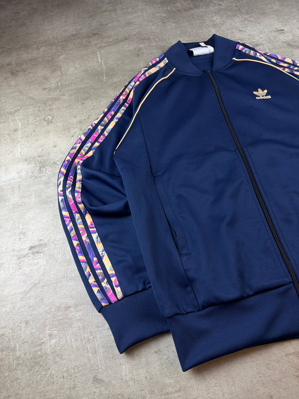 Adidas Originals Trefoil Graphic Stripes Trackjacket - Navy Blue / Pink Y2K