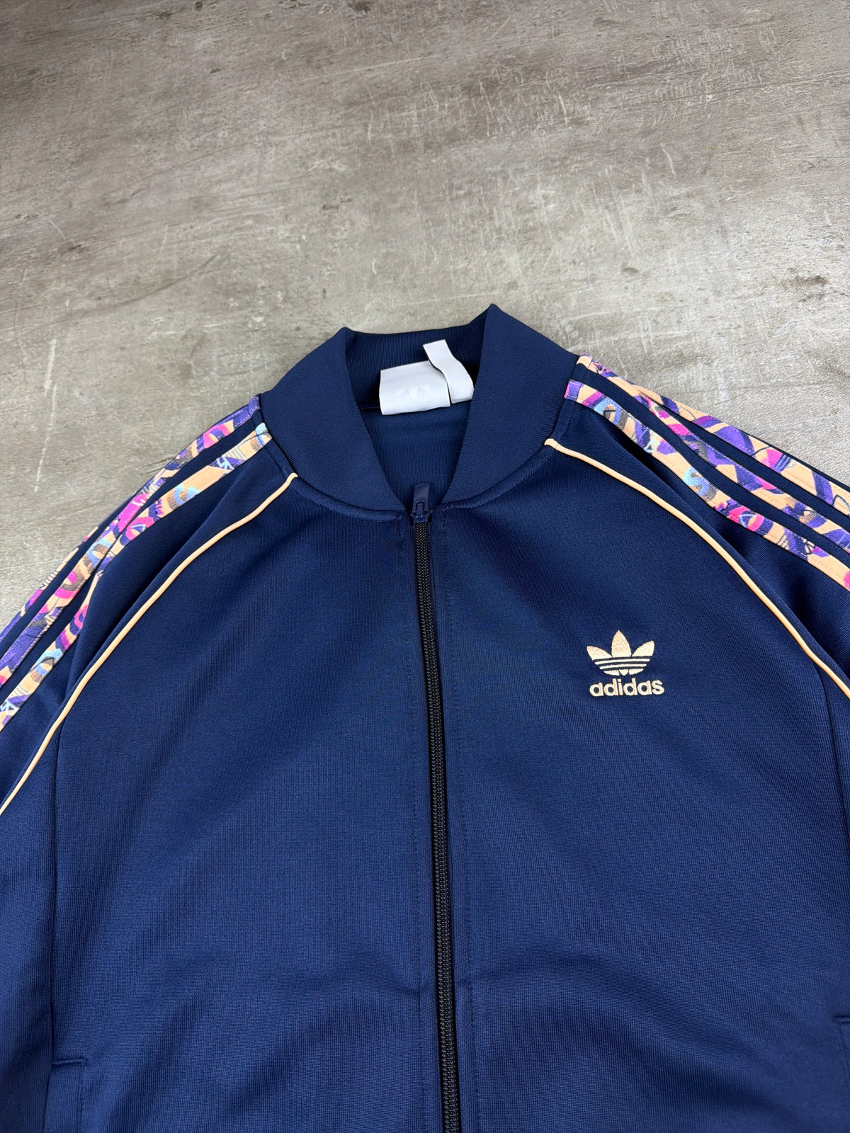 Adidas Originals Trefoil Graphic Stripes Trackjacket - Navy Blue / Pink Y2K – Ansicht 5