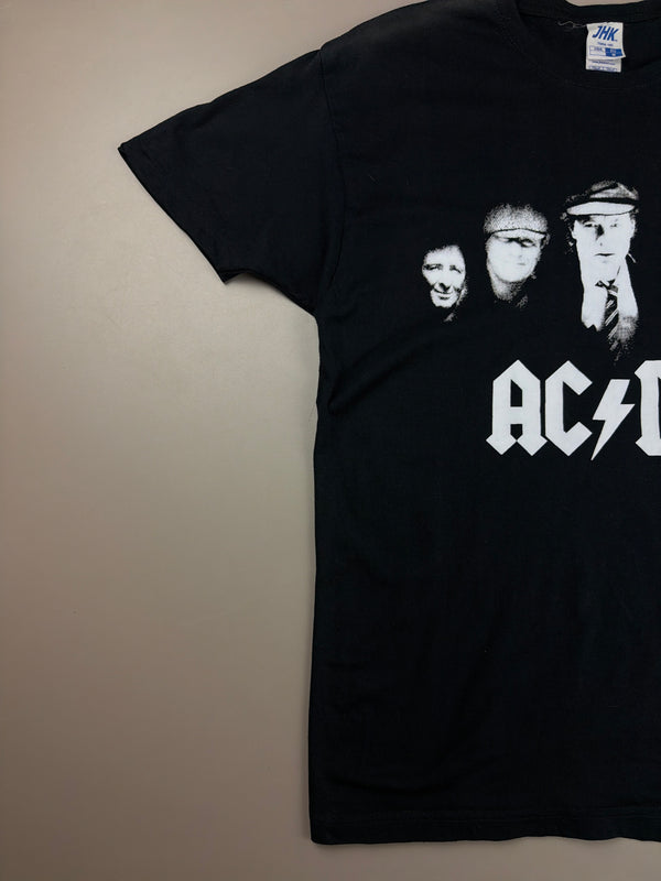 Vintage AC/DC "Band Portrait" Graphic Tee - Washed Black / Grunge Core