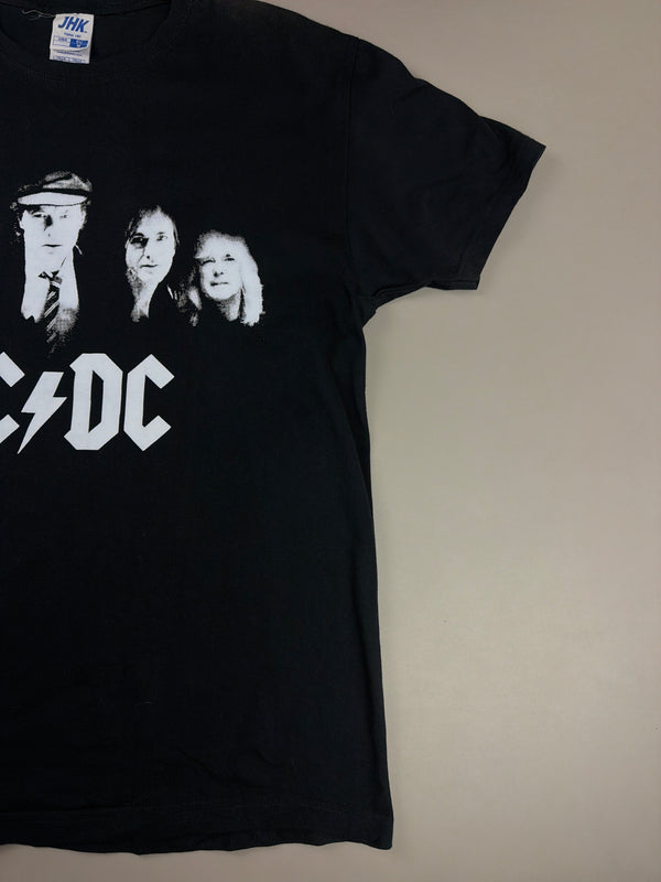 Vintage AC/DC "Band Portrait" Graphic Tee - Washed Black / Grunge Core
