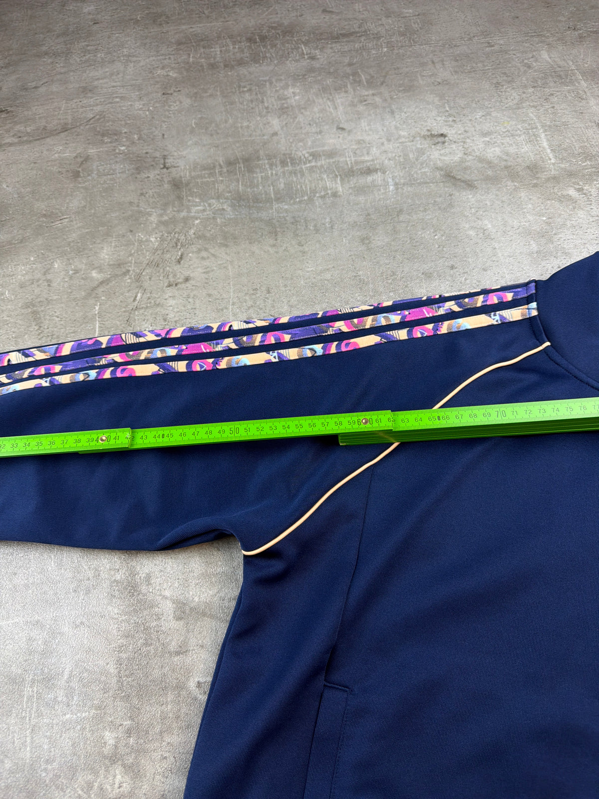 Adidas Originals Trefoil Graphic Stripes Trackjacket - Navy Blue / Pink Y2K - Past Pieces