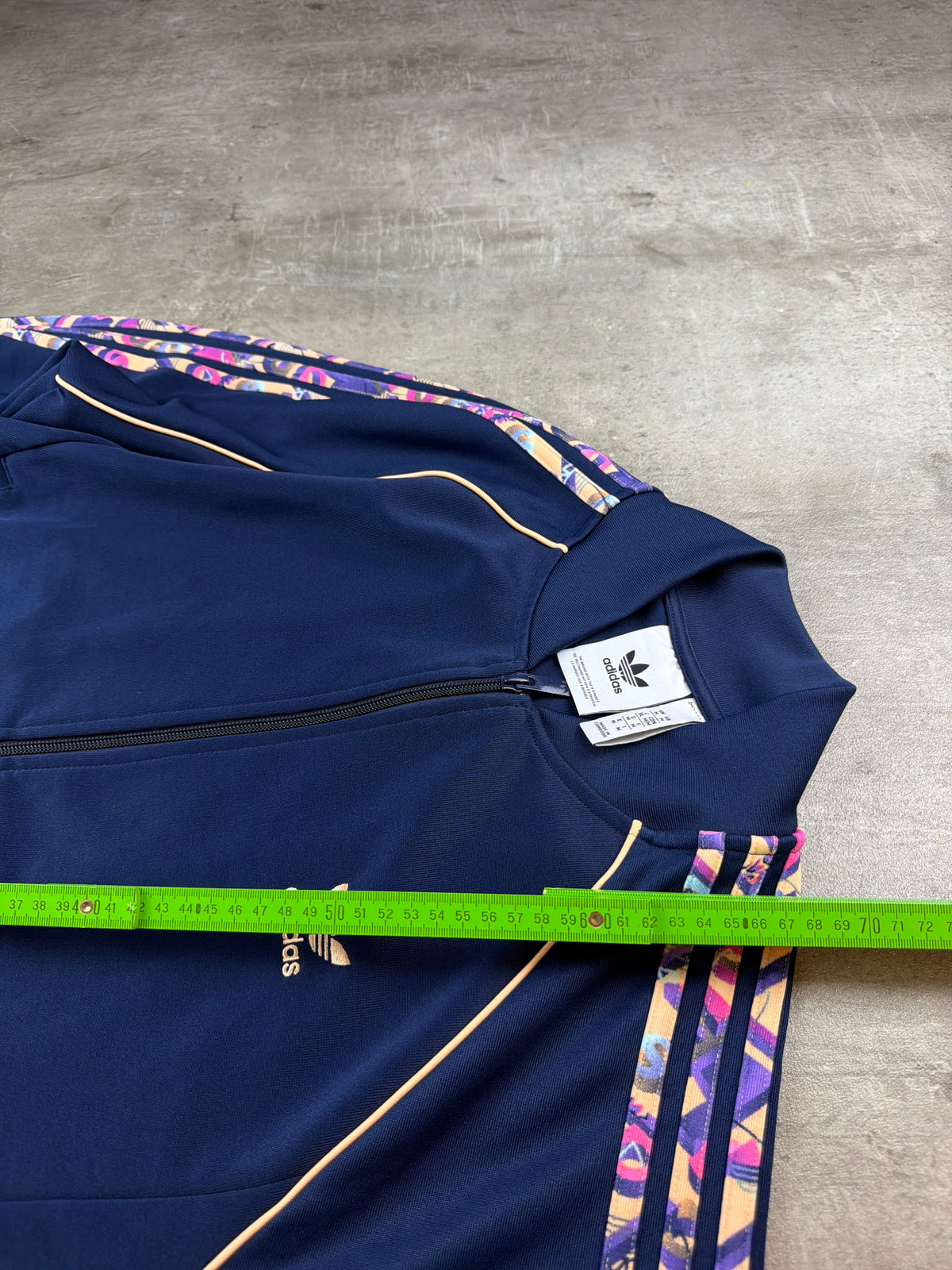 Adidas Originals Trefoil Graphic Stripes Trackjacket - Navy Blue / Pink Y2K - Past Pieces