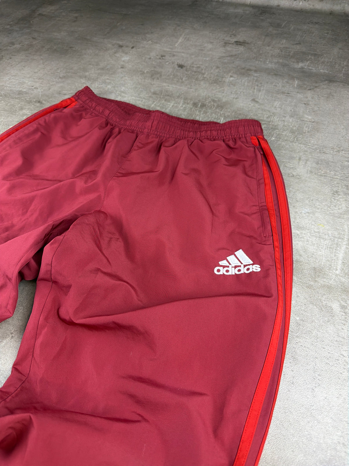Adidas FC Bayern Munich Three-Stripes Trackpants - Burgundy / Red - Past Pieces