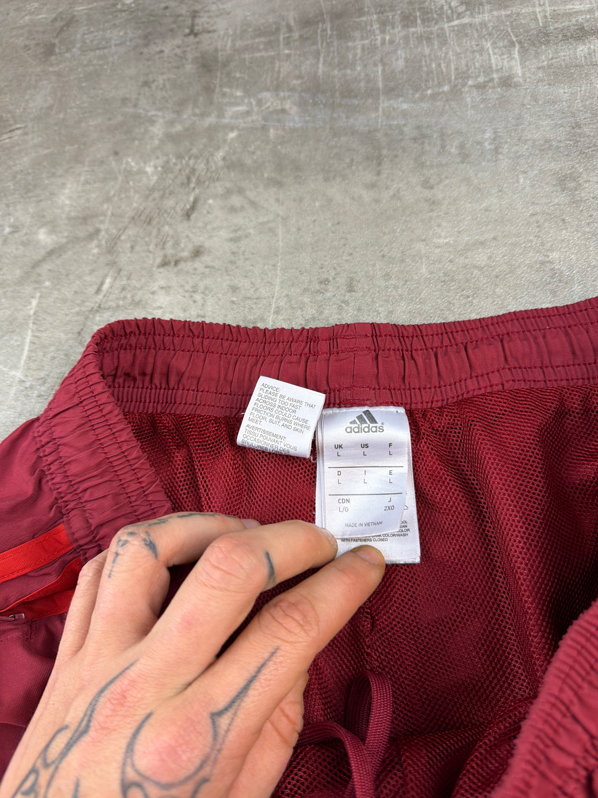 Adidas FC Bayern Munich Three-Stripes Trackpants - Burgundy / Red - Past Pieces