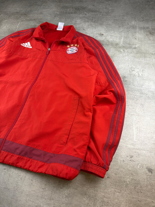 Adidas FC Bayern Munich 2015/16 Presentation Trackjacket - Red / Burgundy Blokecore
