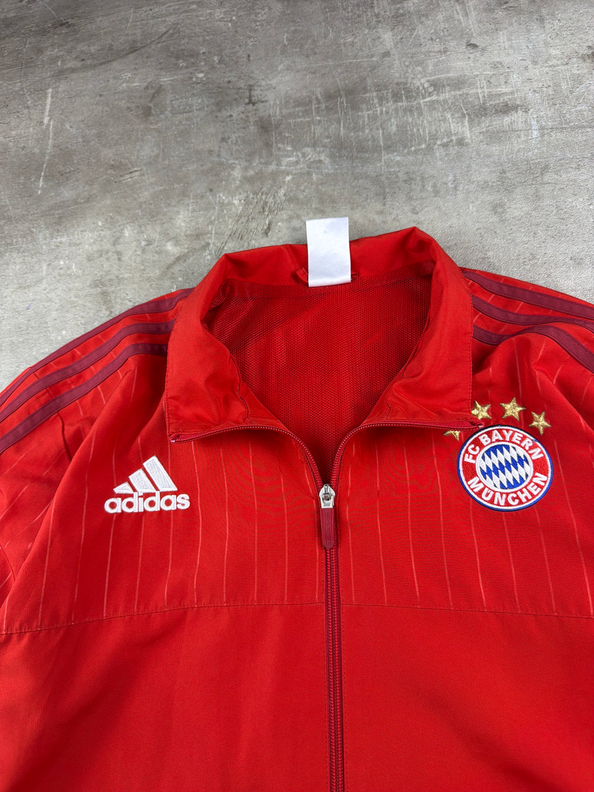 Adidas FC Bayern Munich 2015/16 Presentation Trackjacket - Red / Burgundy Blokecore - Past Pieces