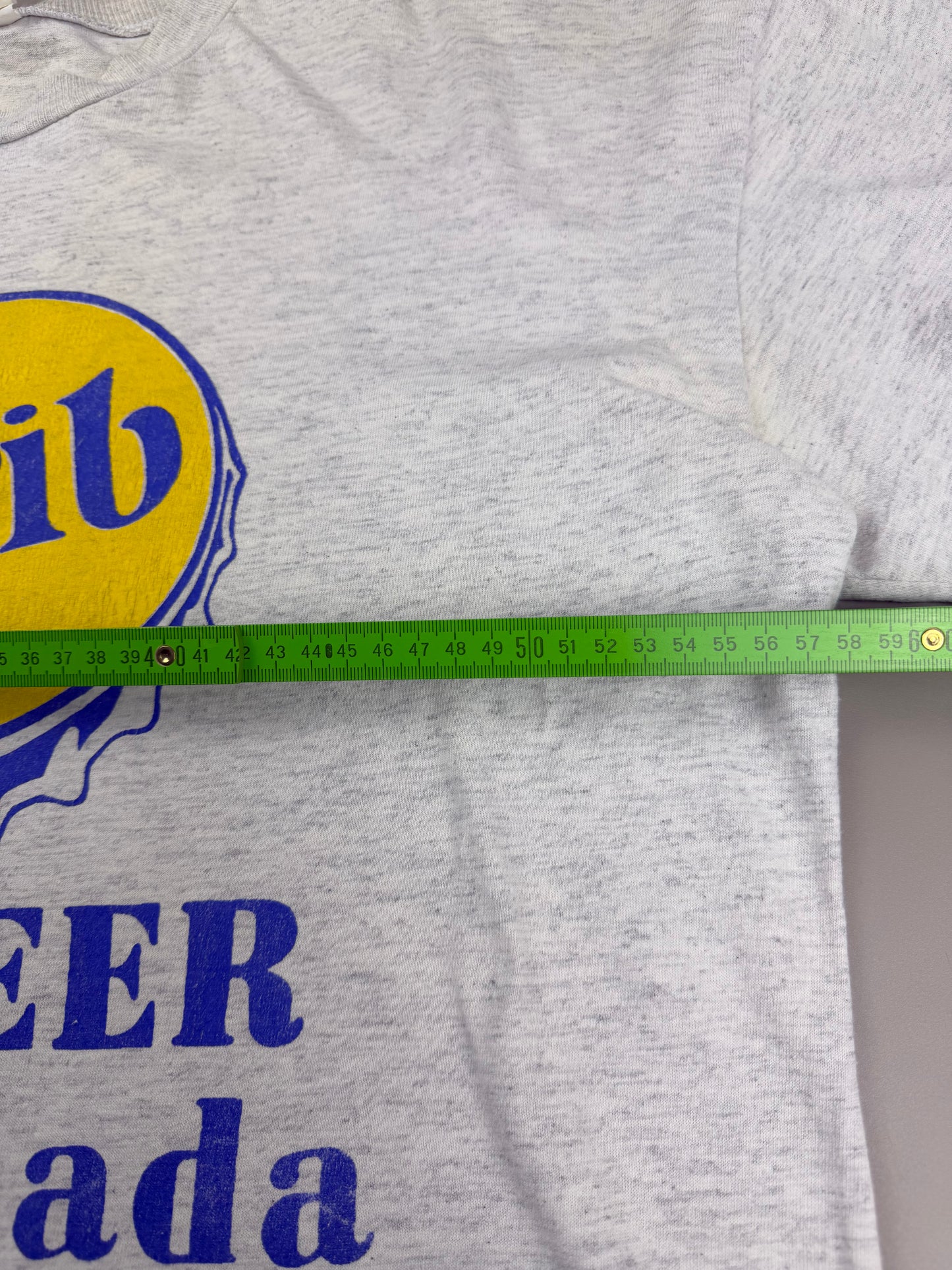 Vintage "Carib Beer of Grenada" Promo Tee - Heather Grey / Indie Sleaze