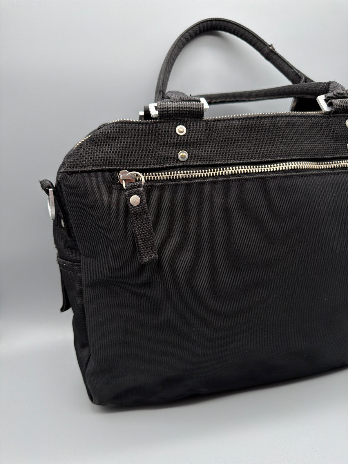 George Gina & Lucy "Miss Perfect" Nylon Handbag - All Black Y2K - Past Pieces