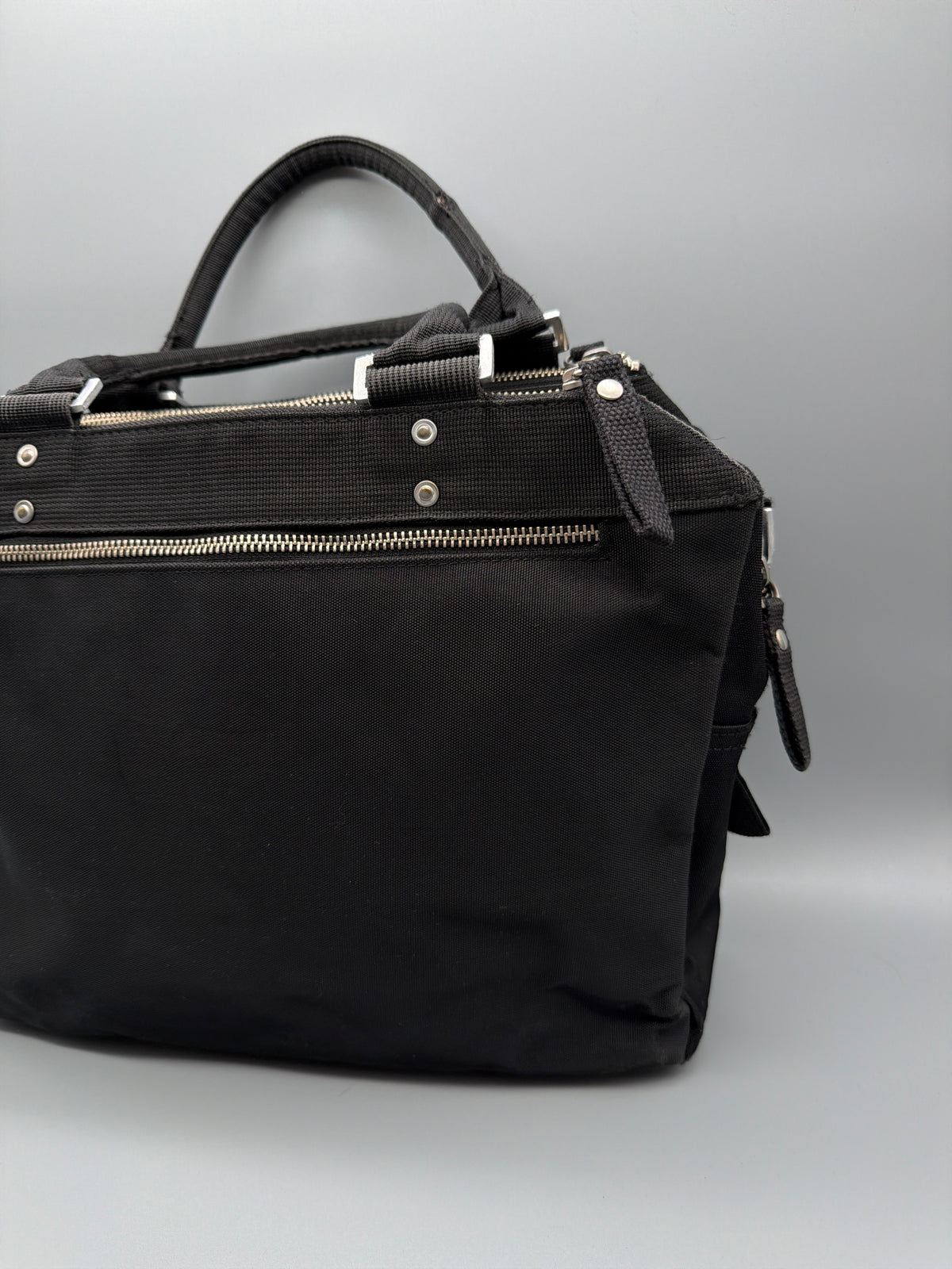 George Gina & Lucy "Miss Perfect" Nylon Handbag - All Black Y2K - Past Pieces