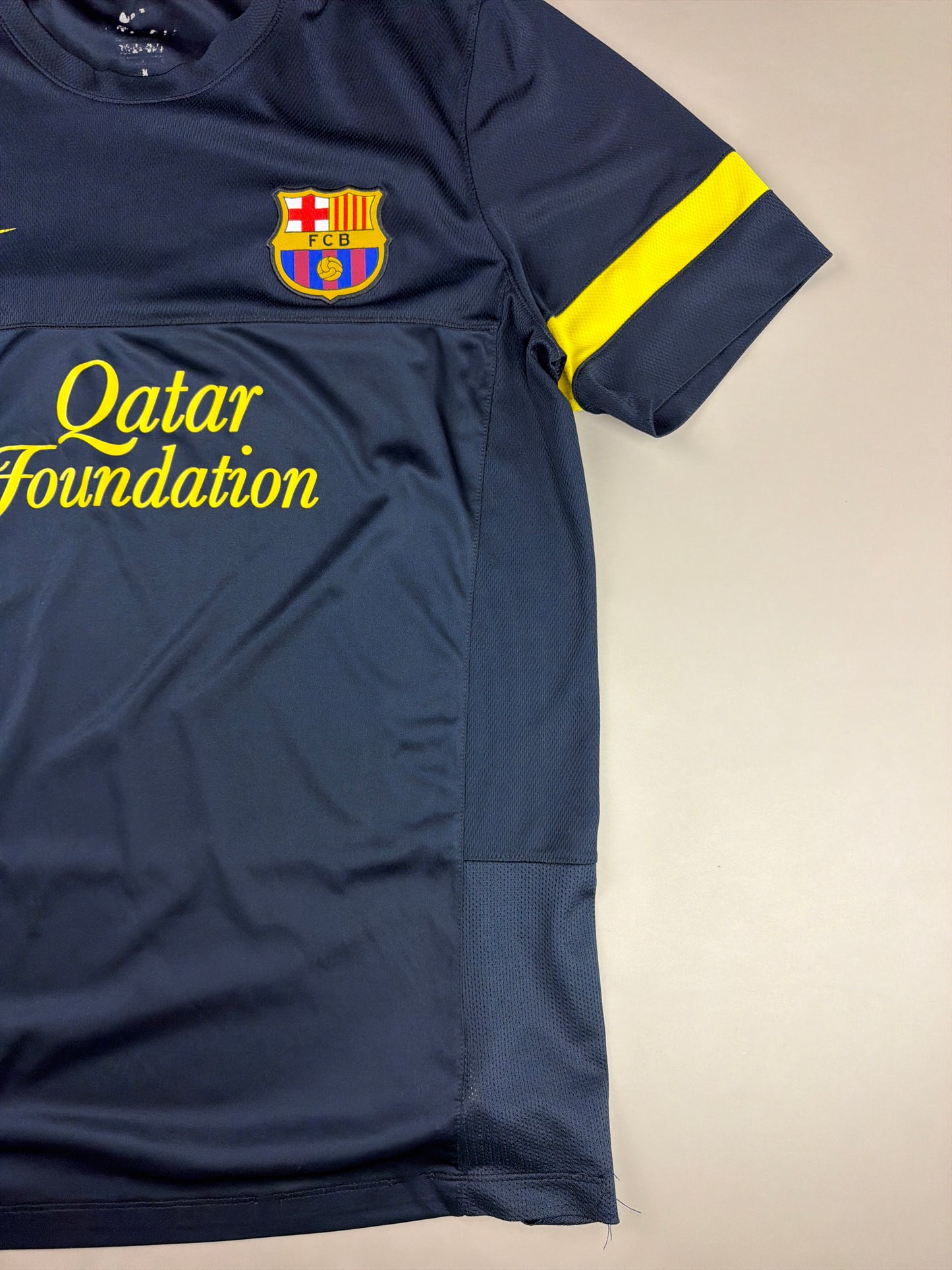 Nike FC Barcelona 2011/12 "Qatar Foundation" Jersey - Navy Blue Y2K Streatwear