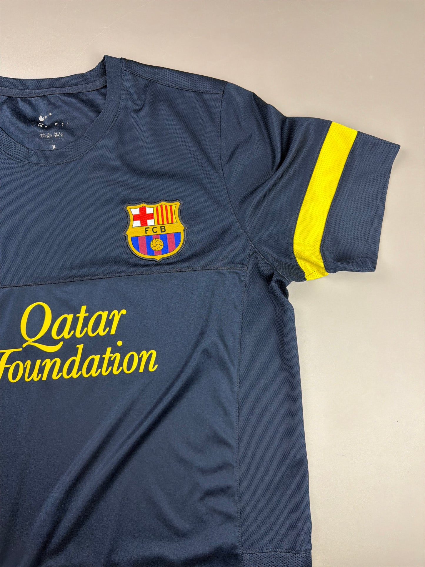 Nike FC Barcelona 2011/12 "Qatar Foundation" Jersey - Navy Blue Y2K Streatwear