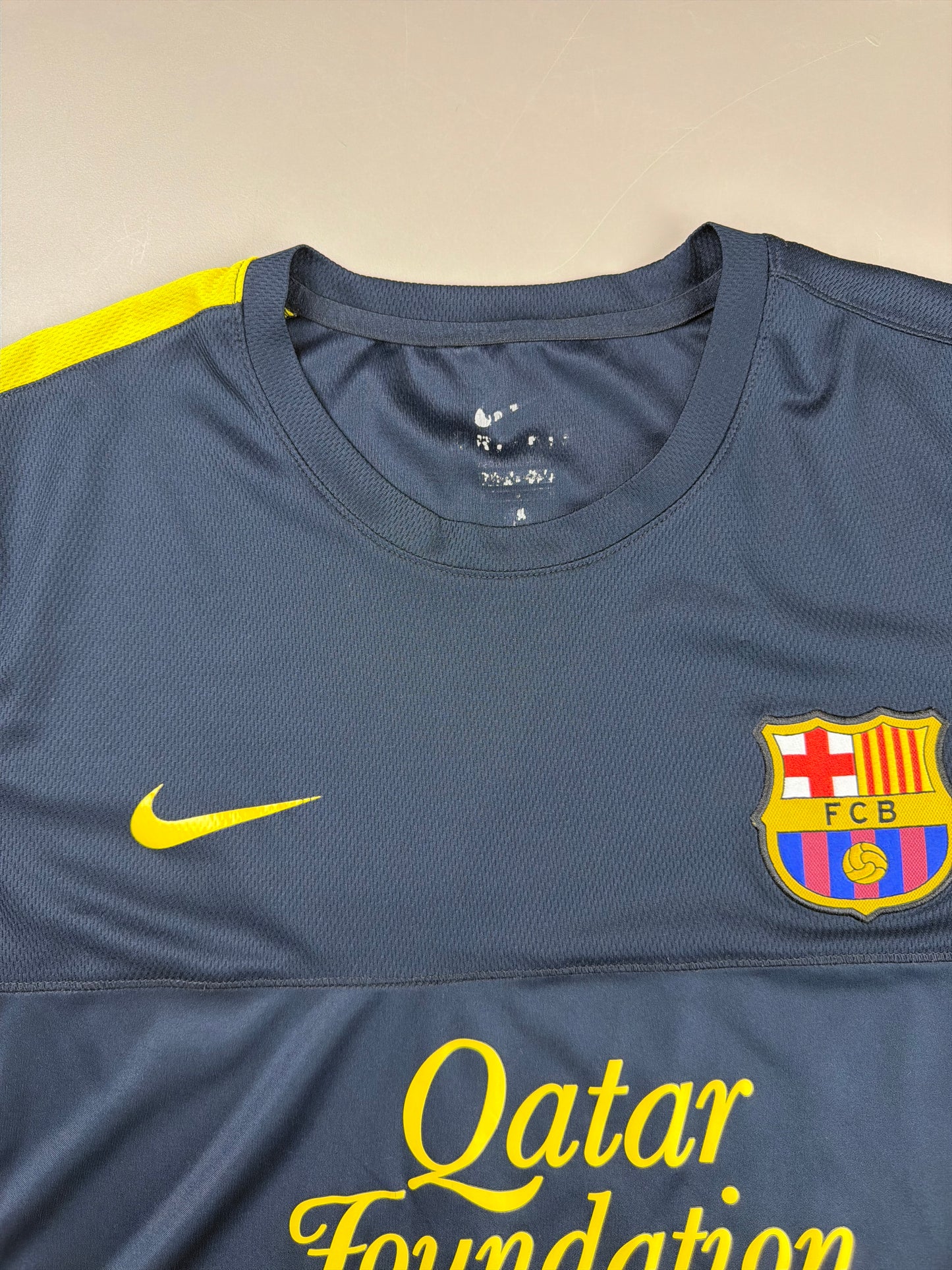 Nike FC Barcelona 2011/12 "Qatar Foundation" Jersey - Navy Blue Y2K Streatwear