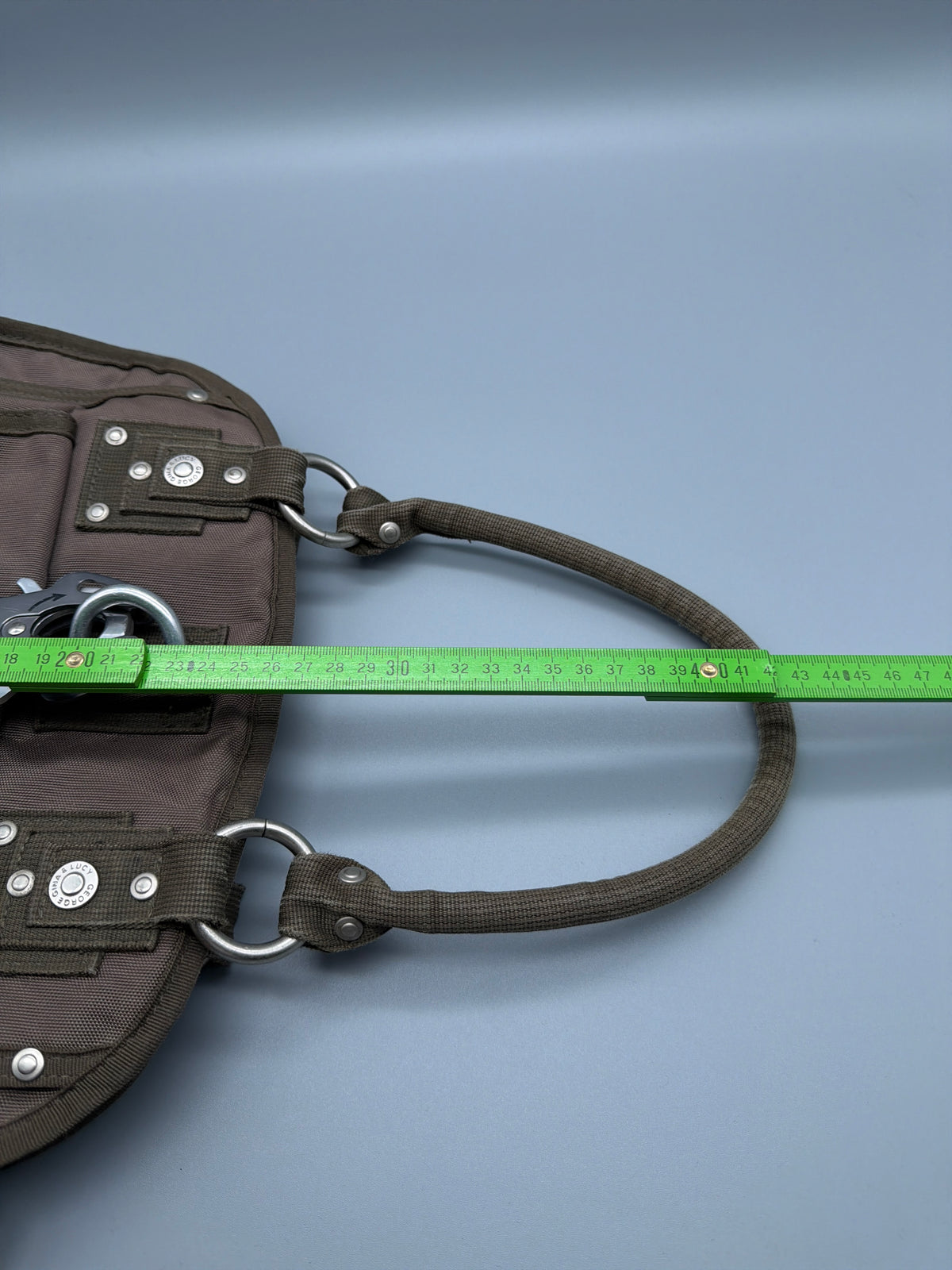 George Gina & Lucy "Haute Hip" Y2K Nylon Handbag - Brown / Khaki - Past Pieces