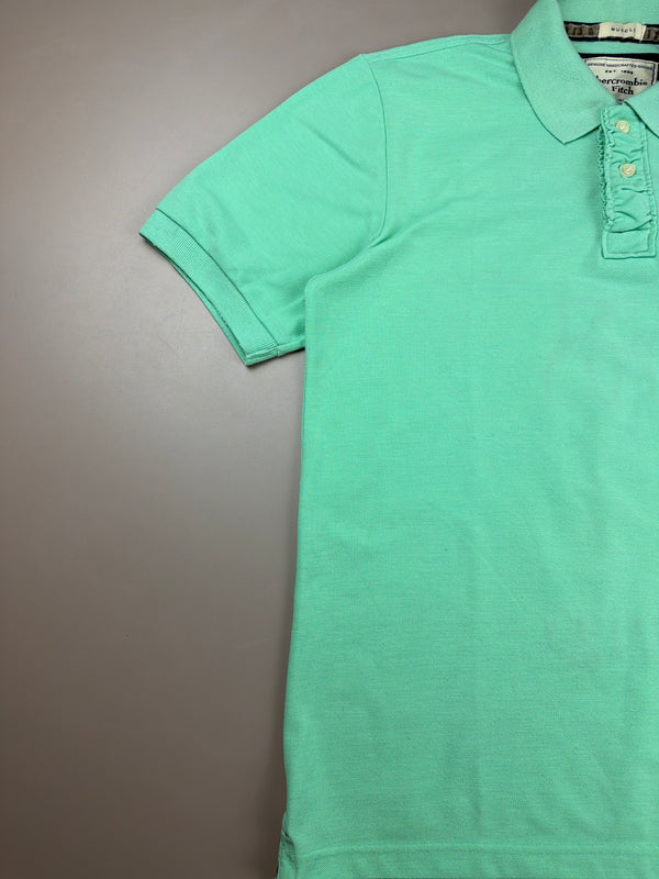 Abercrombie & Fitch "NY 1892" Appliqué Polo - Seafoam Green Y2K