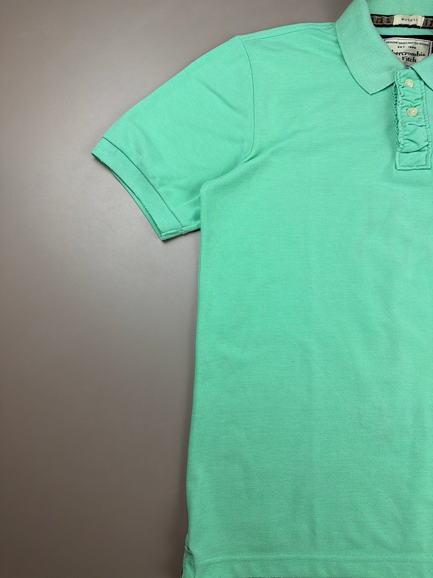 Abercrombie & Fitch "NY 1892" Appliqué Polo - Seafoam Green Y2K