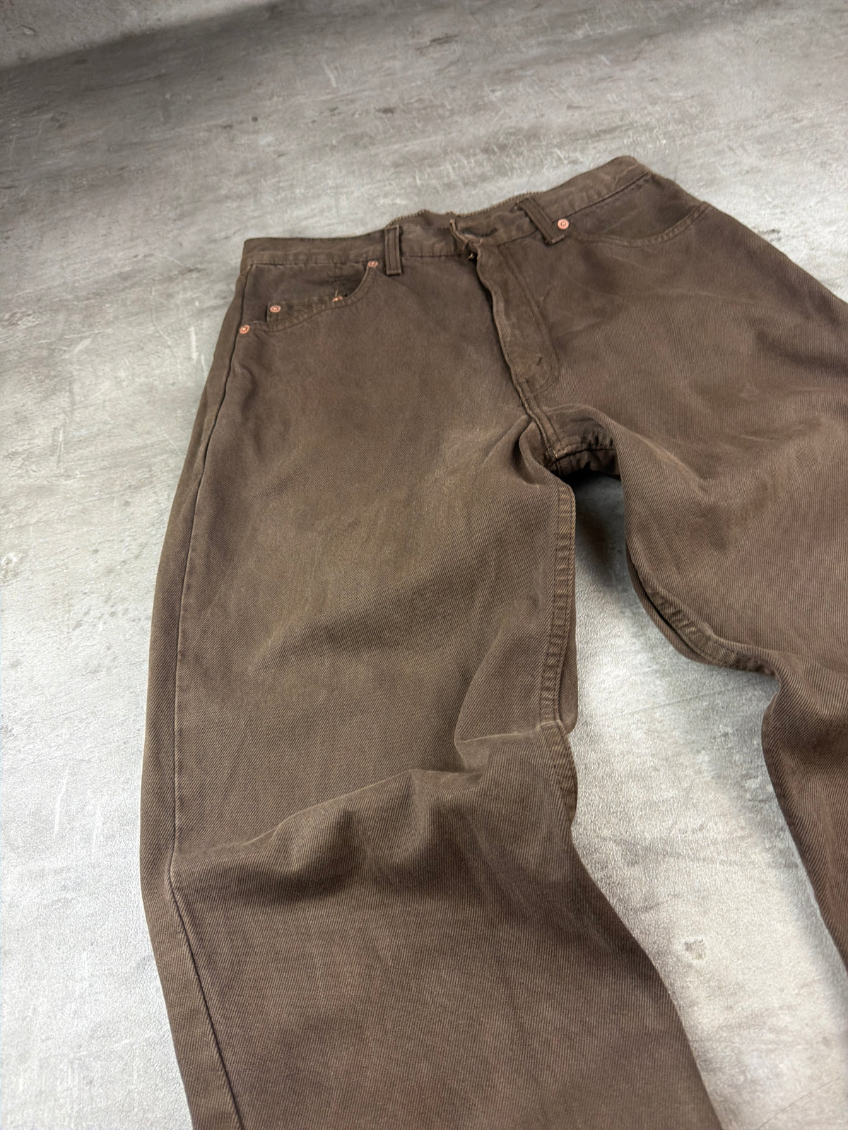 Levi's 882 Orange Tab Baggy Jeans - Washed Brown - Past Pieces