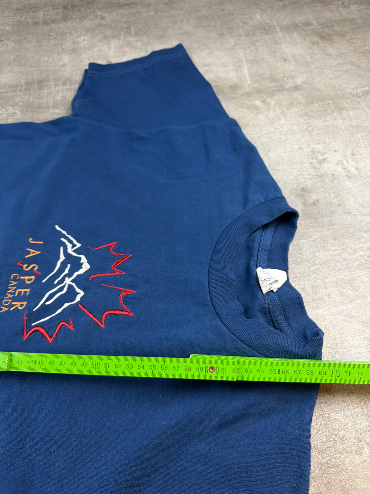 Alstyle Vintage "Jasper Canada" Embroidered Tee - Navy Blue / Red – Ansicht 9