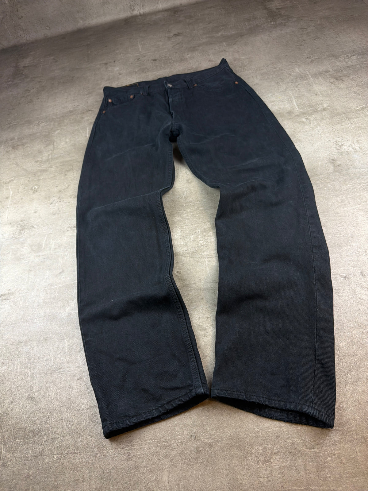 Levi's "501" Vintage Washed Straight Leg Denim - Washed Black - Past Pieces