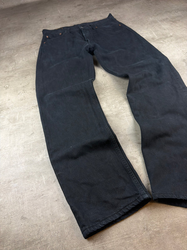 Levi's "501" Vintage Washed Straight Leg Denim - Washed Black
