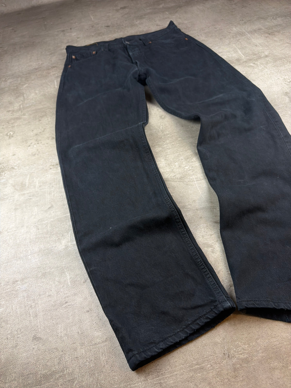 Levi's "501" Vintage Washed Straight Leg Denim - Washed Black - Past Pieces