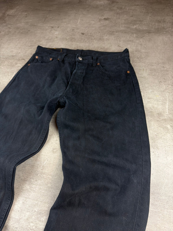 Levi's "501" Vintage Washed Straight Leg Denim - Washed Black