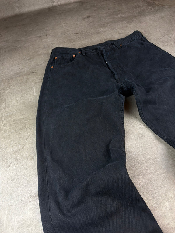 Levi's "501" Vintage Straight Leg Denim - Washed Black